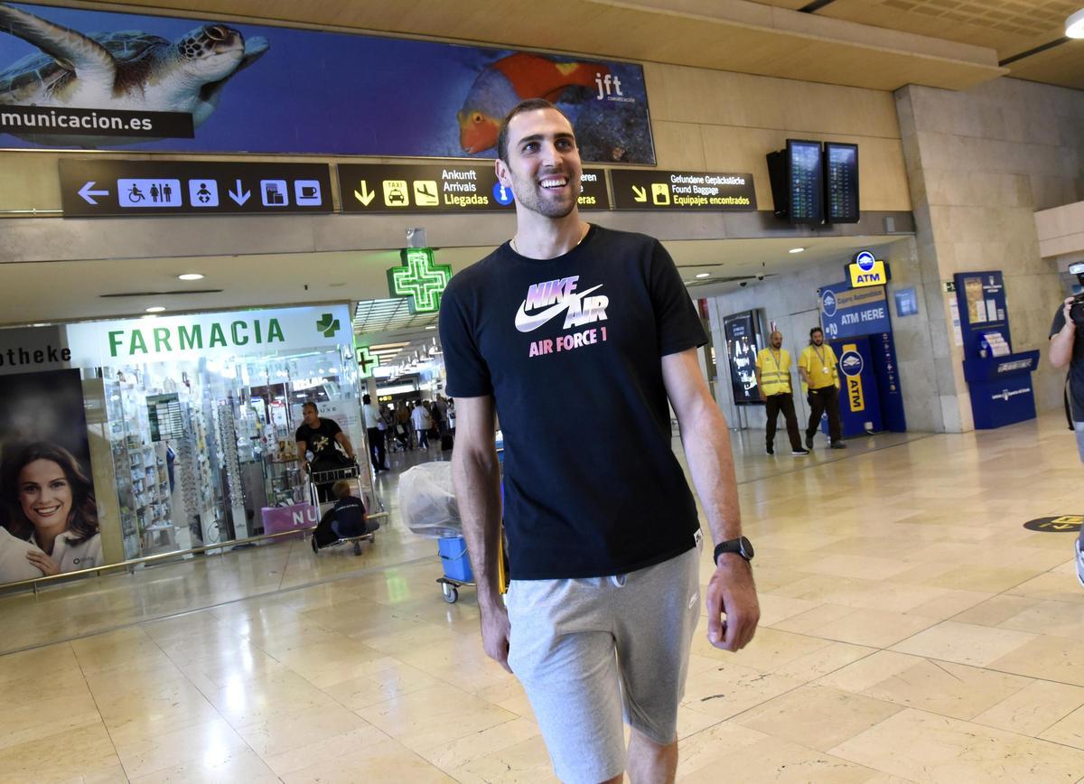 Pablo Aguilar, el día de su llegada a la Isla.