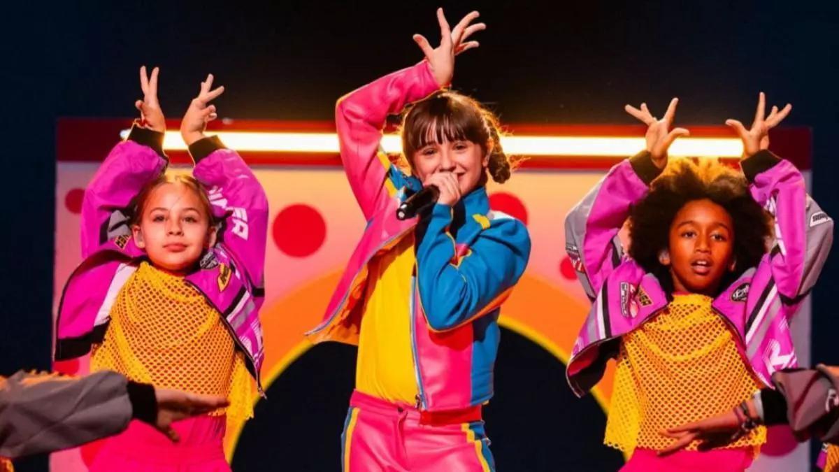 La extremeña durante su actuación.