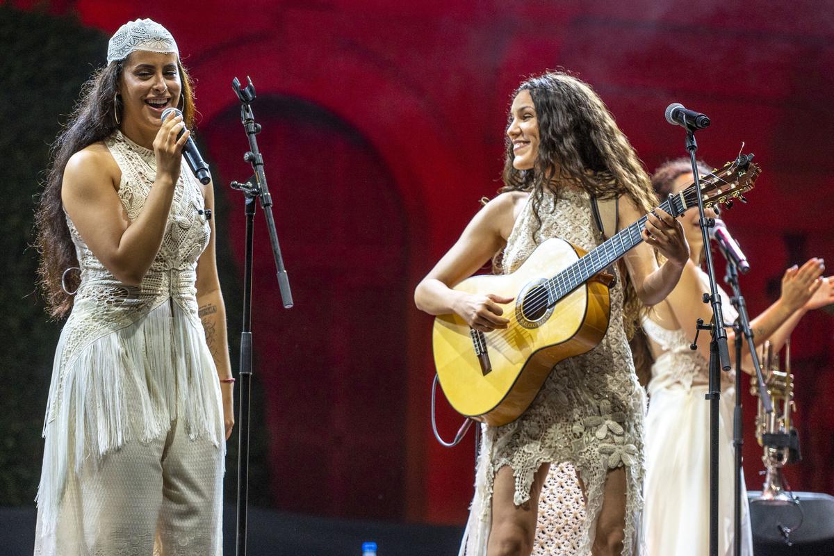 El grupo Las Migas durante su actuación en los jardines del Palau de Pedralbes dentro del Festival Les Nits Occident