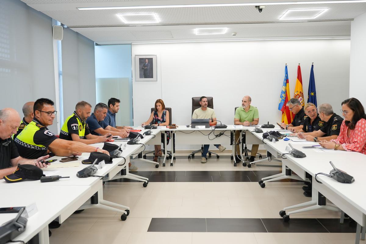 Junta local de seguridad en Mislata.