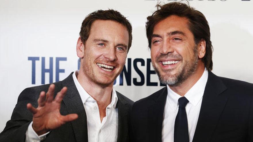 Fassbender con Bardem.