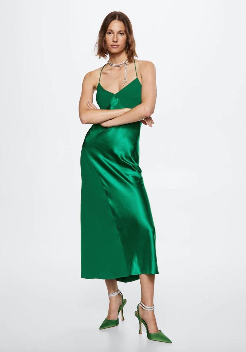 Vestido verde de Mango