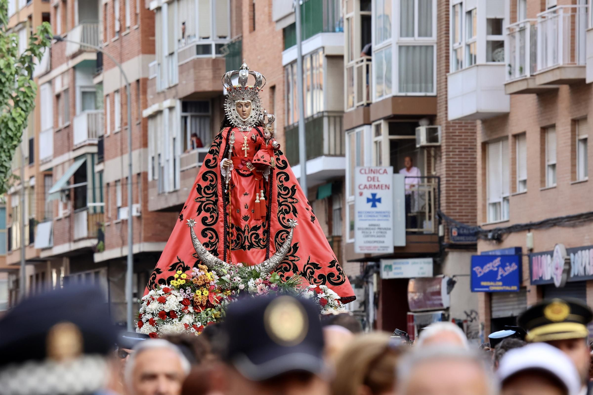 La llegada de la Virgen de la Fuensanta a Murcia para la Feria, en imágenes.