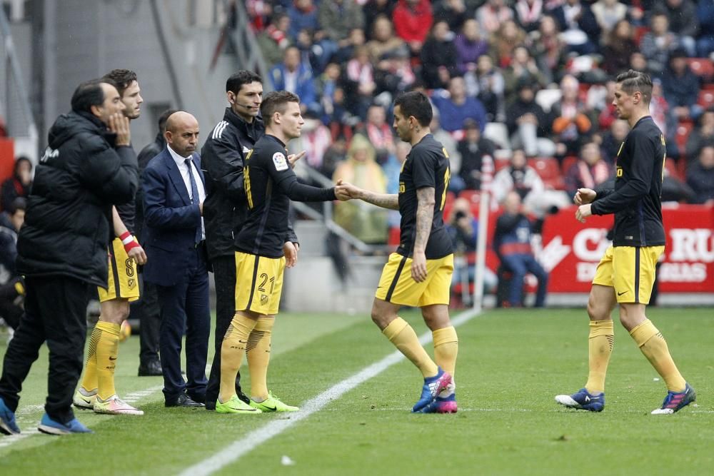 El partido entre el Sporting y el Atlético de Madrid, en imágenes