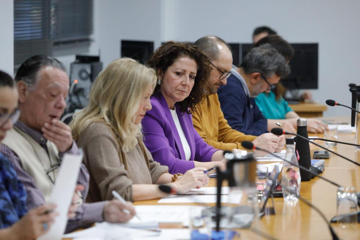 La bancada del PP, durante un pleno