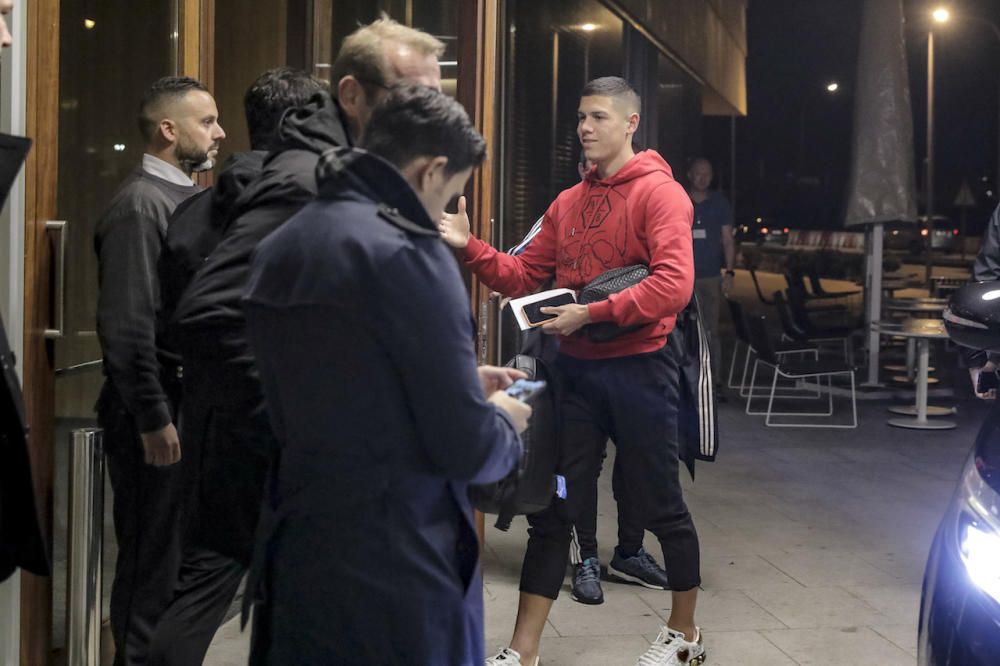 Llegada de la selección de Argentina a Palma