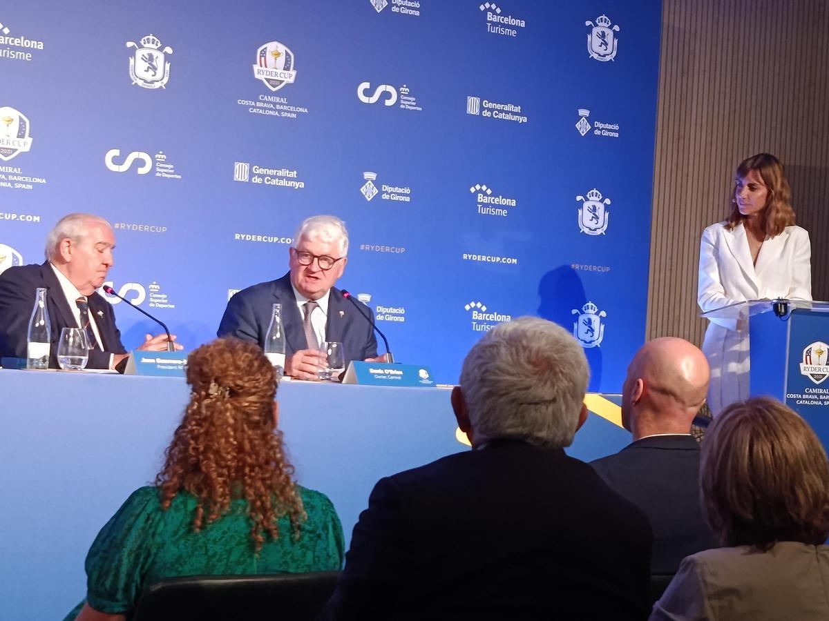 El propietario de Camiral, el irlandés Denis O'Brien, uno de los más felices de traer la Ryder a su campo