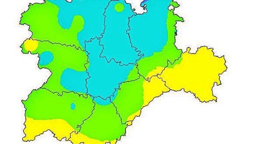 Precipitación en octubre en Zamora.