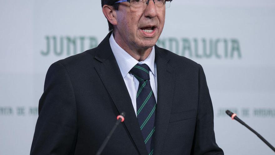 Juan Marín, en la rueda de prensa posterior al Consejo de Gobierno.