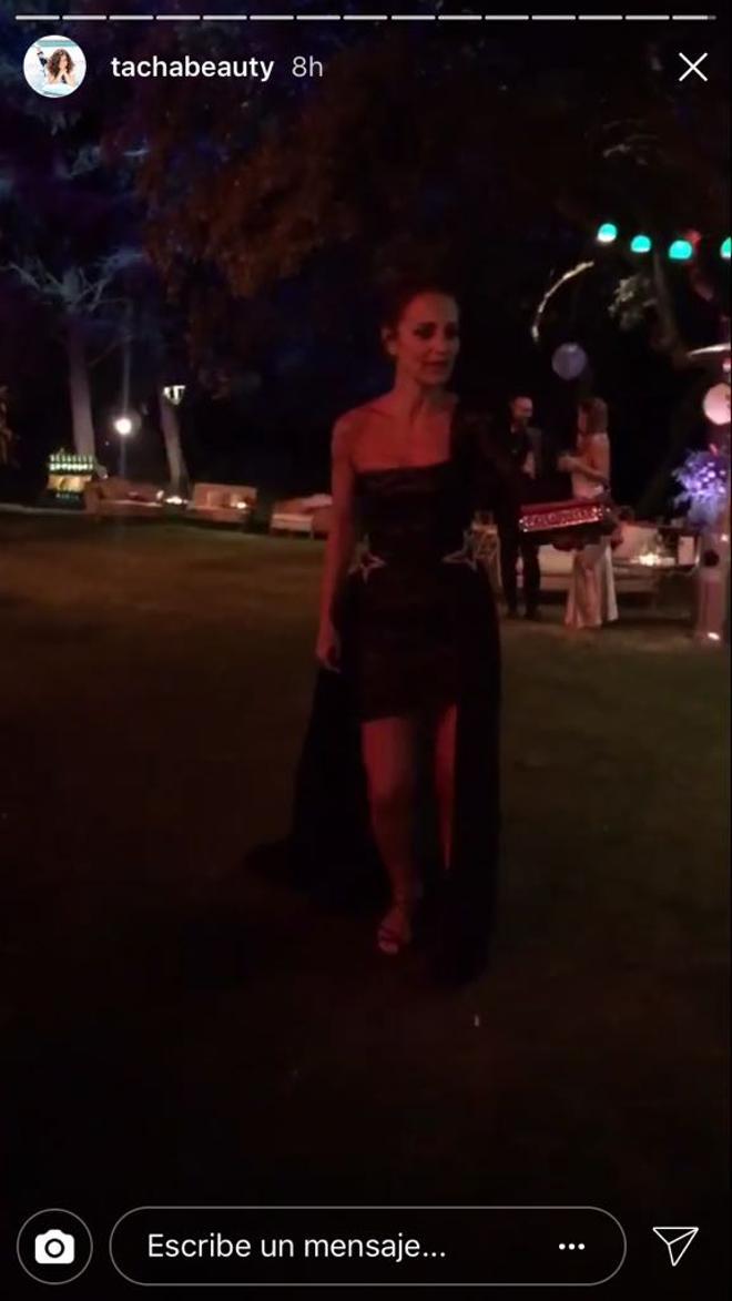 Paula Echevarría con vestido negro