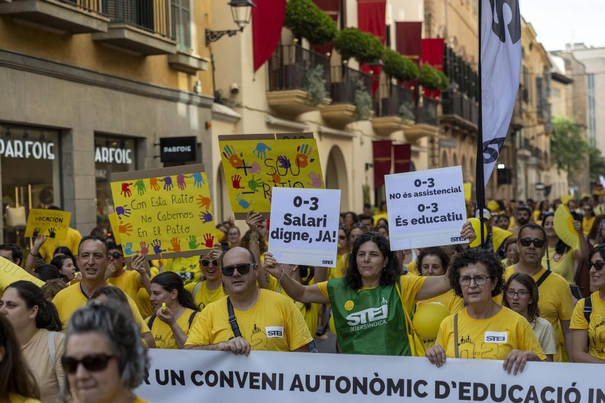 La manifestación del sector educativo 0-3 en imágenes