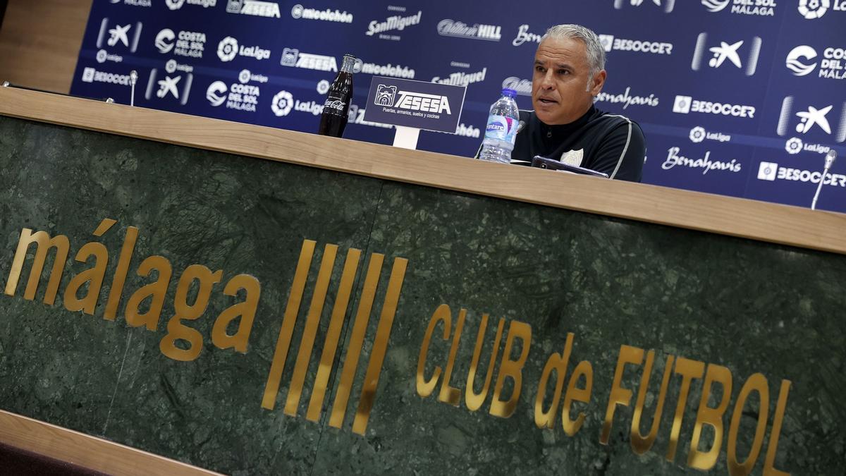 El entrenador del Málaga CF, Sergio Pellicer.