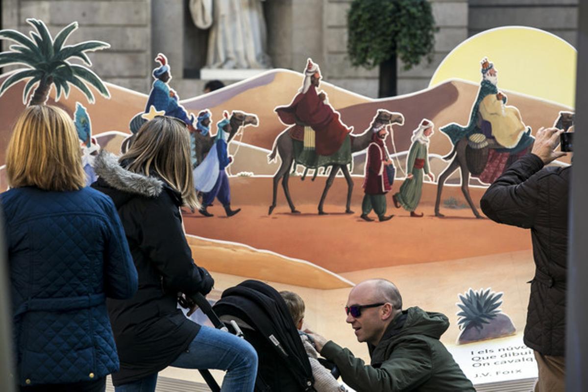 Pessebre de l’Ajuntament de Barcelona a la plaça de Sant Jaume Pessebre de l’Ajuntament de Barcelona a la plaça de Sant Jaume
