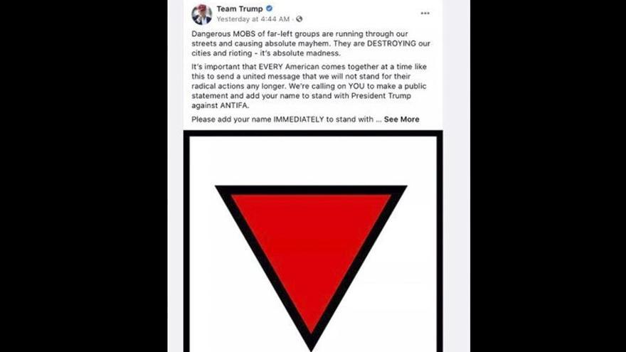 Facebook retira anuncios de Trump y su campaña con un símbolo nazi
