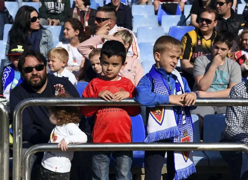 Entrenamiento a puerta abierta del Real Zaragoza en La Romareda