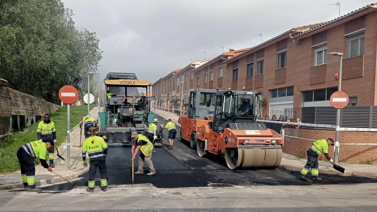 Les obres d'asfaltatge.