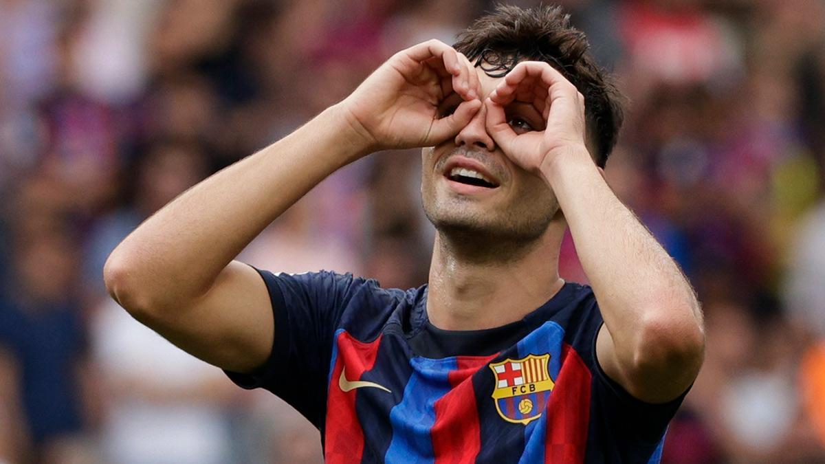 Pedri marcó el primero a portería vacía