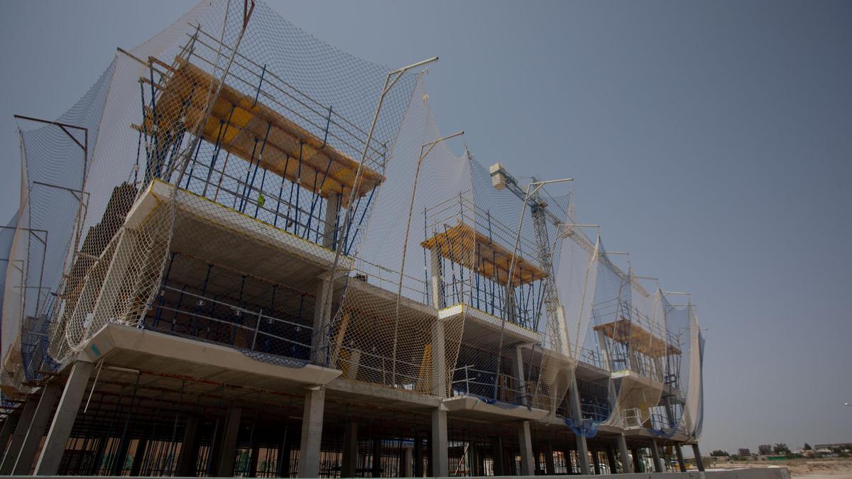 Viviendas en construcción en Cartagena.