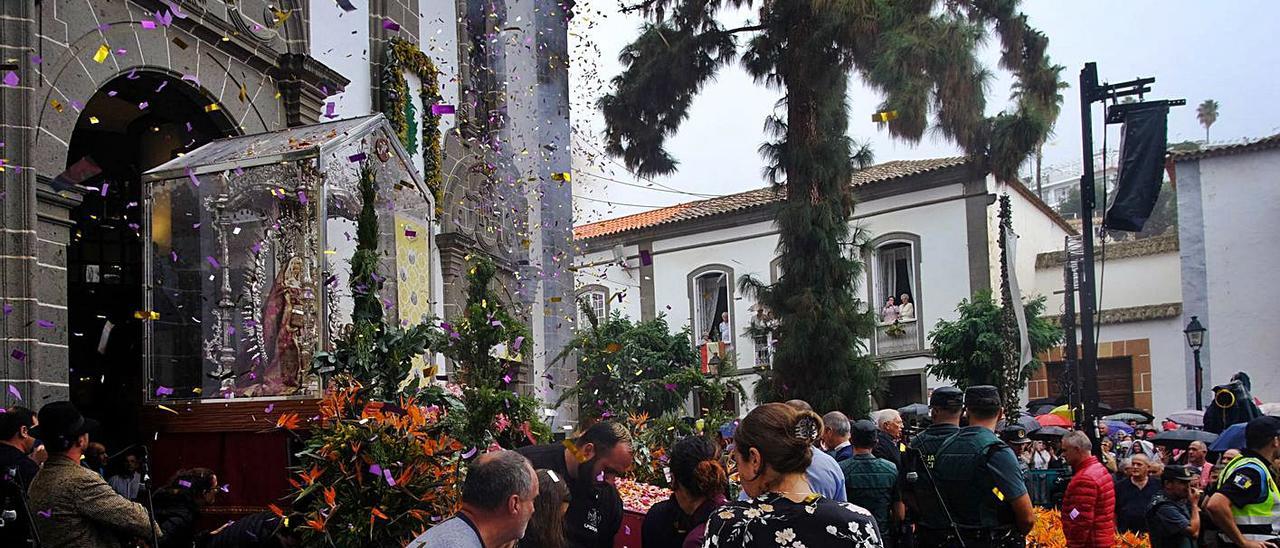 Una imagen de la llegada de la Virgen a Teror, el pasado 2019.