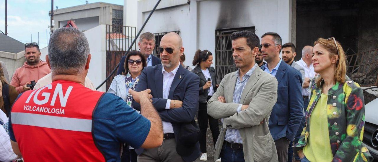 Un momento de la visita de los eurodiputados a La Palma.