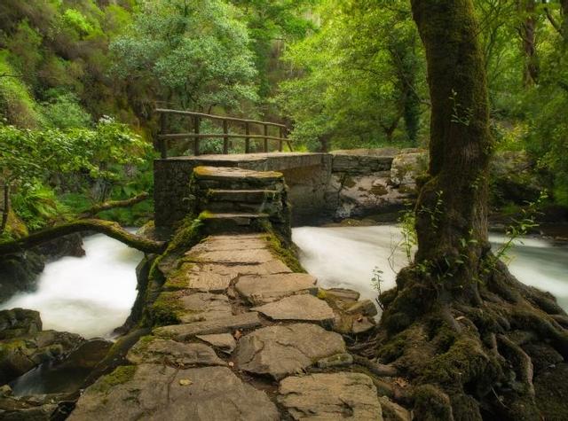 Río Anllóns a su paso por el refugio de Verdes, en Coristanco.