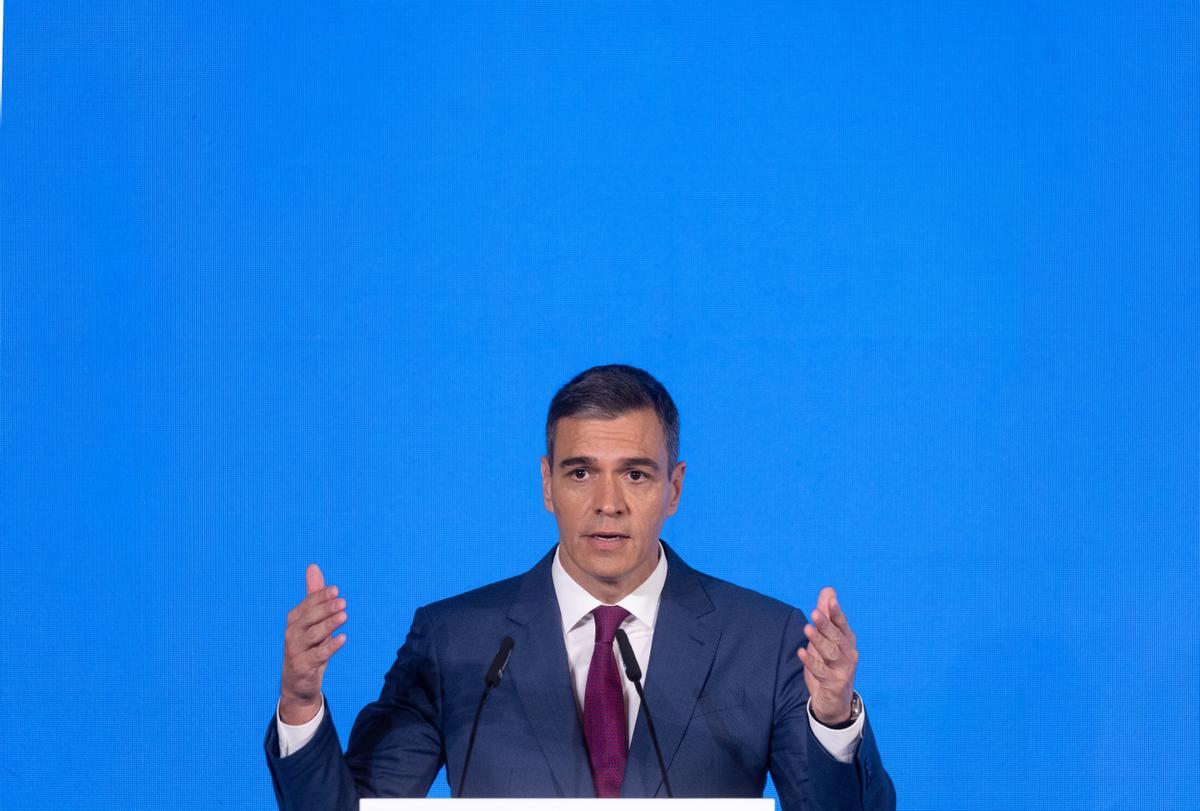 El presidente del Gobierno, Pedro Sánchez, interviene este lunes en el foro ‘CREO. 
