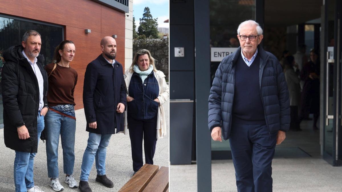 Concelleiros socialistas de Pontevedra e a parlamentaria autonómica Paloma Castro (segunda pola esquerda). Á dereita, o expresidente da Xunta Emilio Pérez Touriño