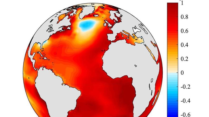 La ralentización de la Corriente Atlántica, causa del ‘agujero frío’ detectado en el Atlántico Norte