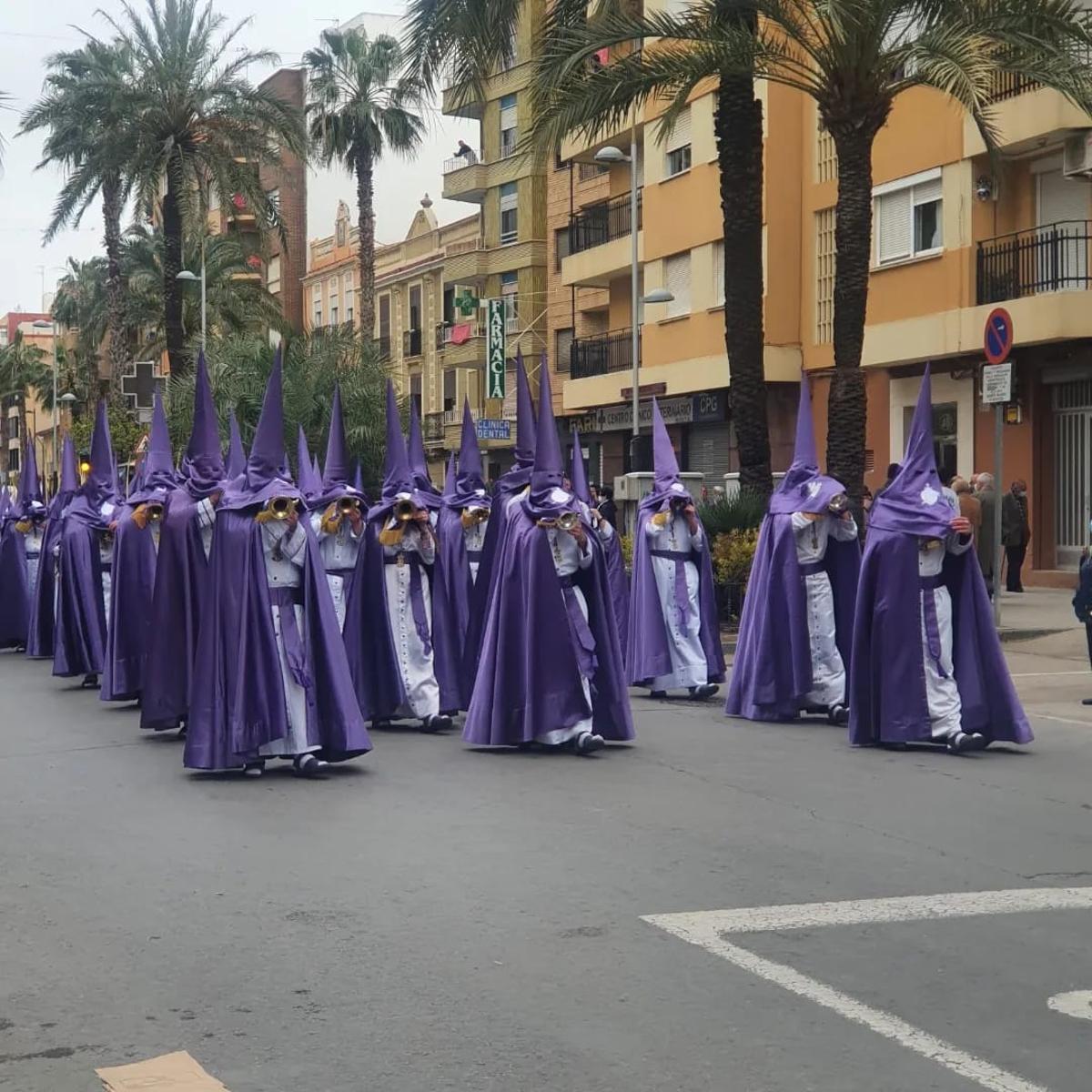 La hermandad, en una procesión en Torrent