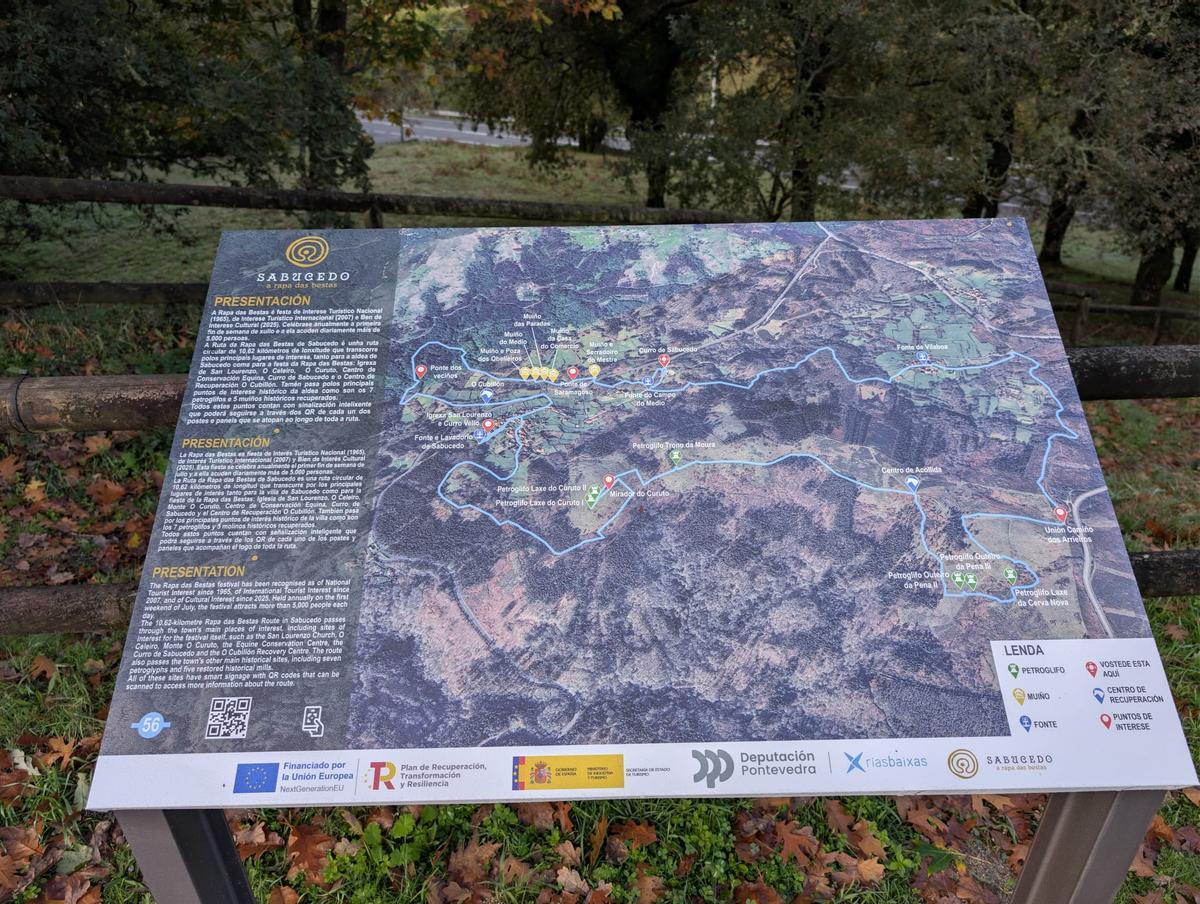 Cartel de la ruta.