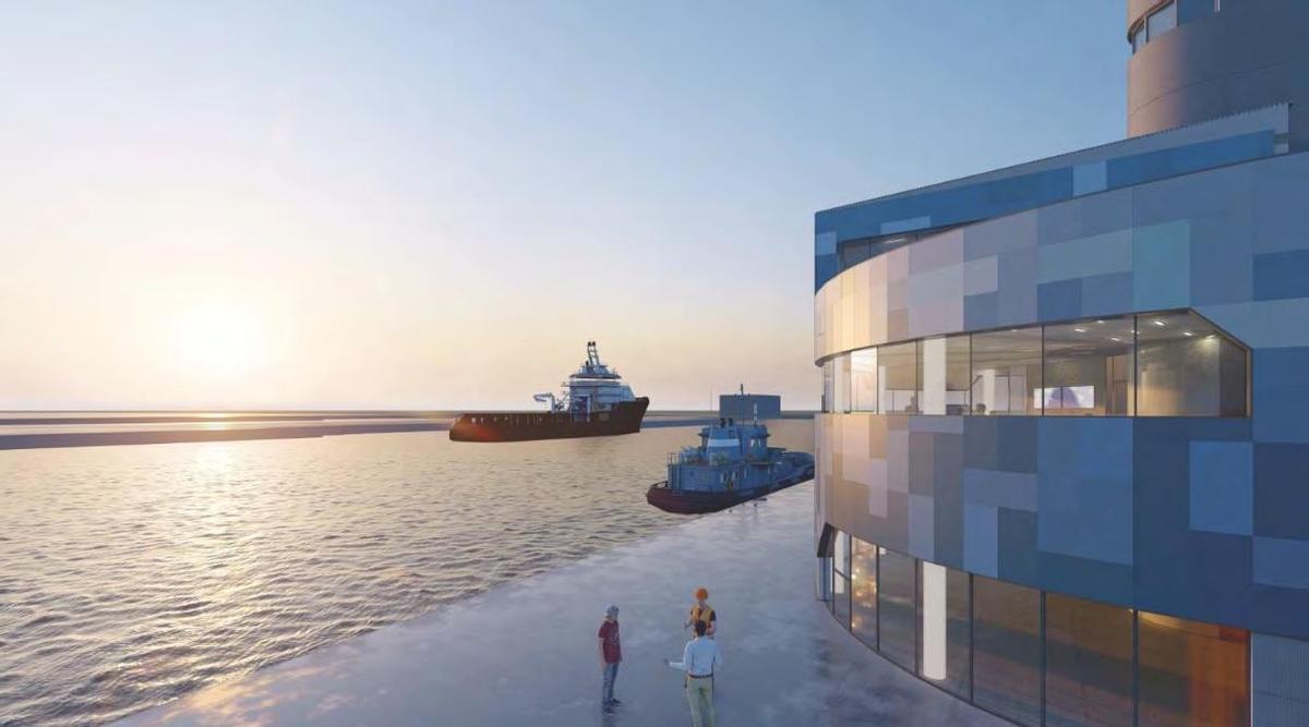 Imagen virtual del edificio Castelló Port Control una vez ejecutadas las obras de remodelación.