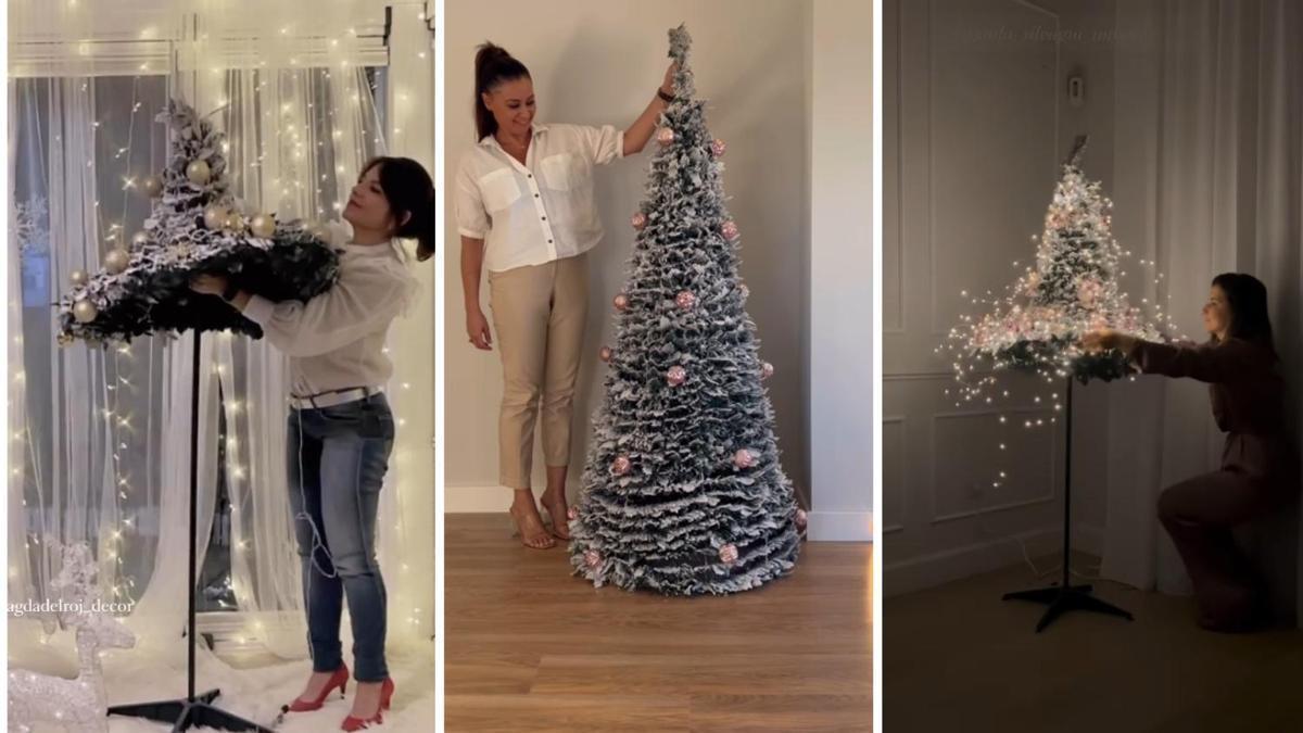 El árbol (para vagos) más viral de Navidad: es plegable y se monta en 10 segundos
