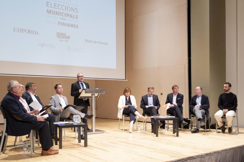 El debat electoral de Figueres en imatges