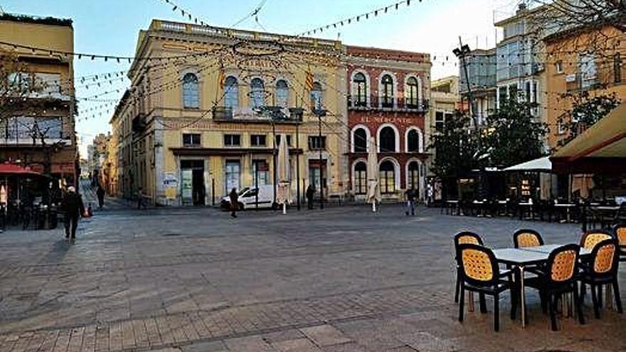 La plaça Nova de Palafrugell.