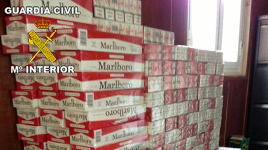 Parte del tabaco intervenido por la Guardia Civil.