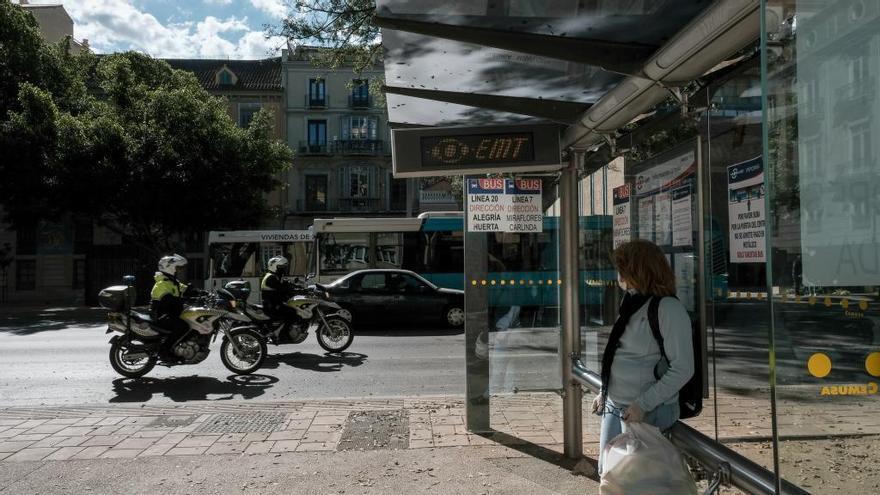 Presencia policial en las calles de Málaga.