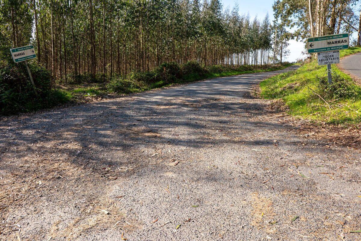 Una de las pistas que se van a mejorar en el rural de Melide