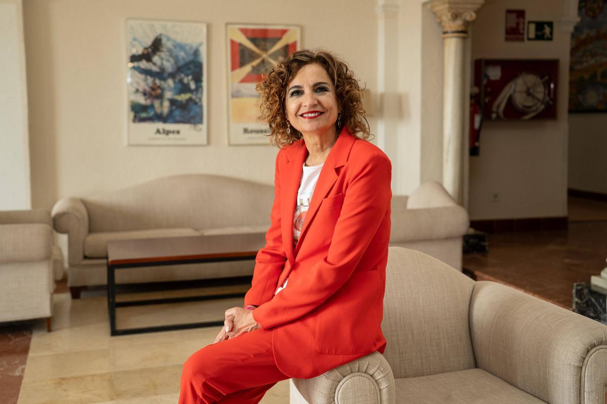 María Jesús Montero, candidata a la presidencia de la Junta de Andalucía durante su entrevista con El Correo de Andalucía