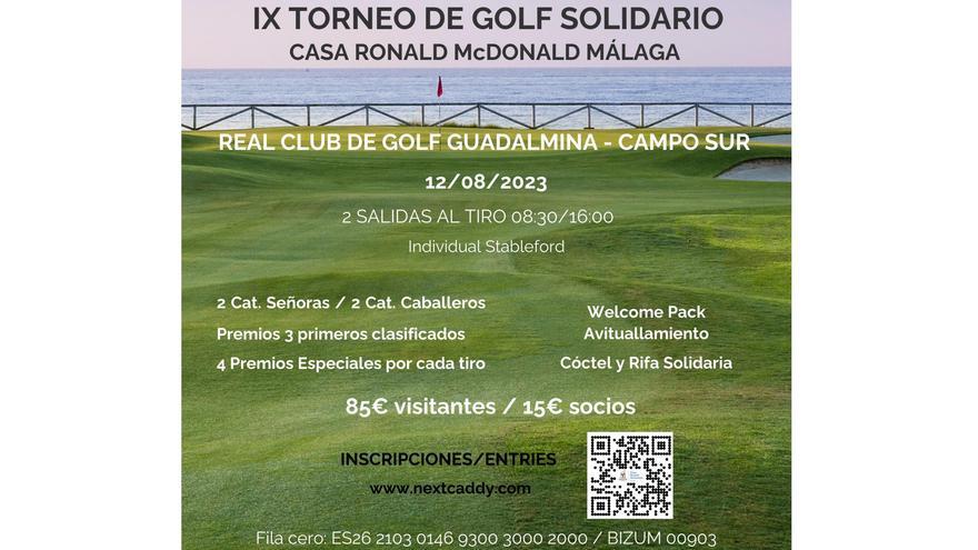 Torneo de Golf Solidario de la Casa Ronald McDonald de Málaga