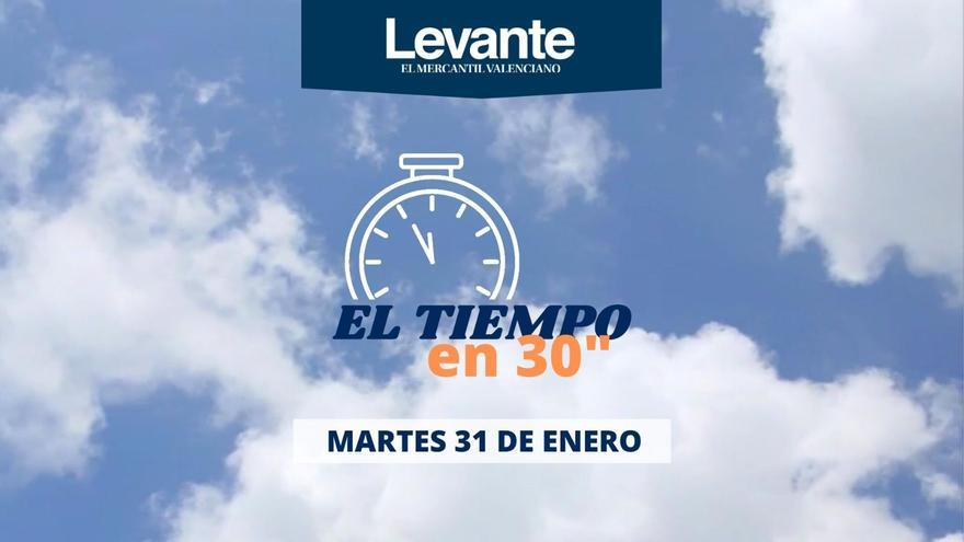 El tiempo en Valencia hoy: la previsión en 30 segundos