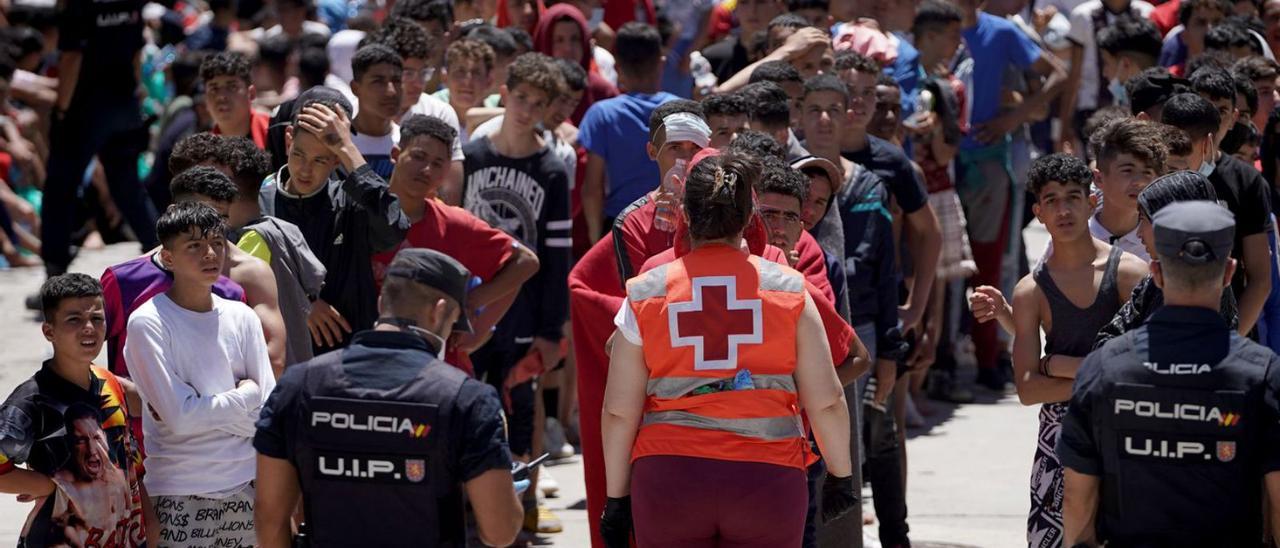 Menors immigrants participants en l’entrada massiva a Ceuta del maig de 2021