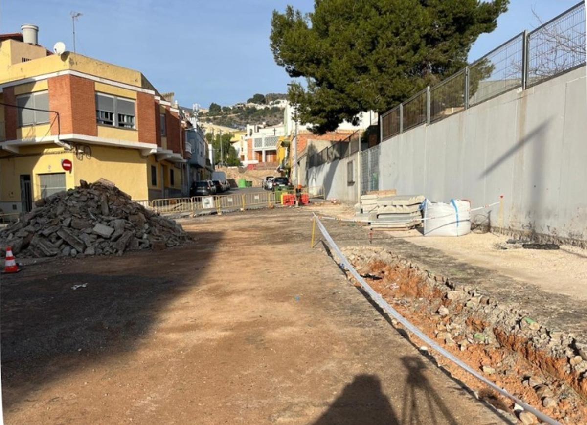 Foto de las obras en la calle Balmes.