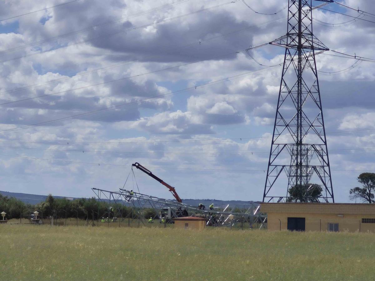 Subestación eléctrica de Red Eléctrica en Cabra, que se encuentra en el entorno del arroyo de Galindo
