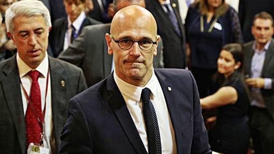 Räul Romeva, el dia de la constitució del Senat.