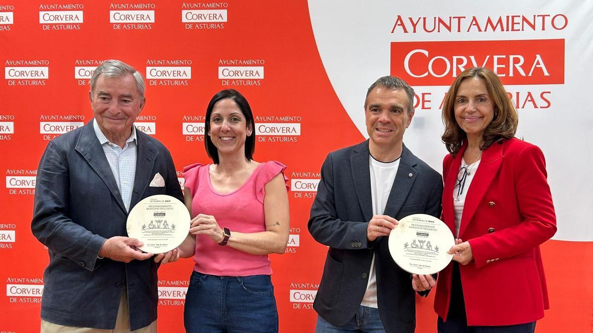 Por la izquierda, Javier Vega de Seoane, Patricia Suárez, Iván Fernández y Cristina González.