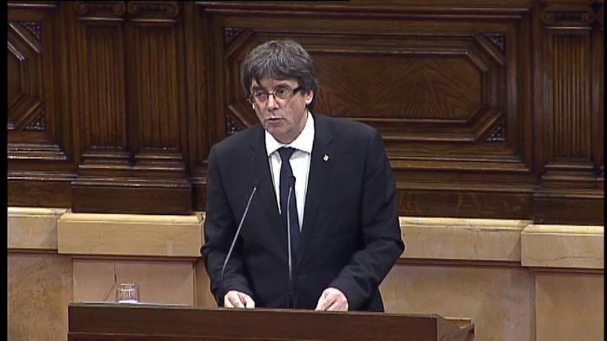 Puigdemont: &quot;Esto no es una opinión personal, sino el resultado del 1 de octubre&quot;