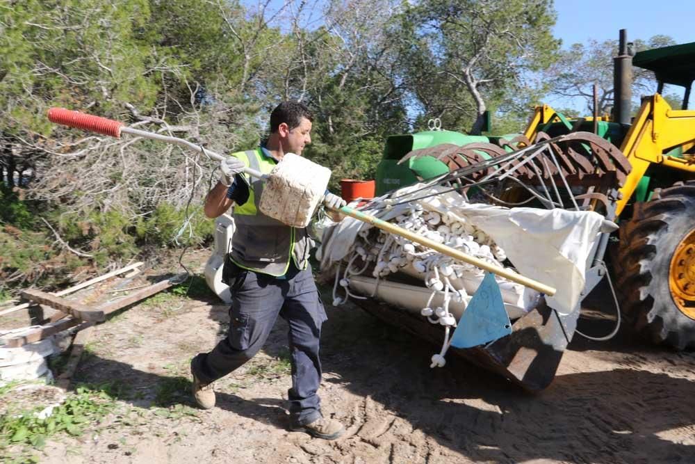 80 trabajadores limpian el Parque Natural