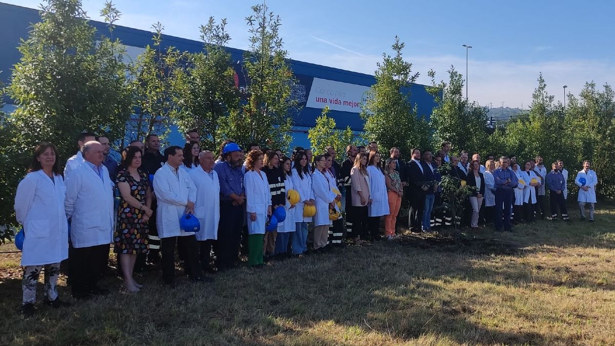 Acto de celebración del 80 aniversario de Bayer en La Felguera (Asturias).