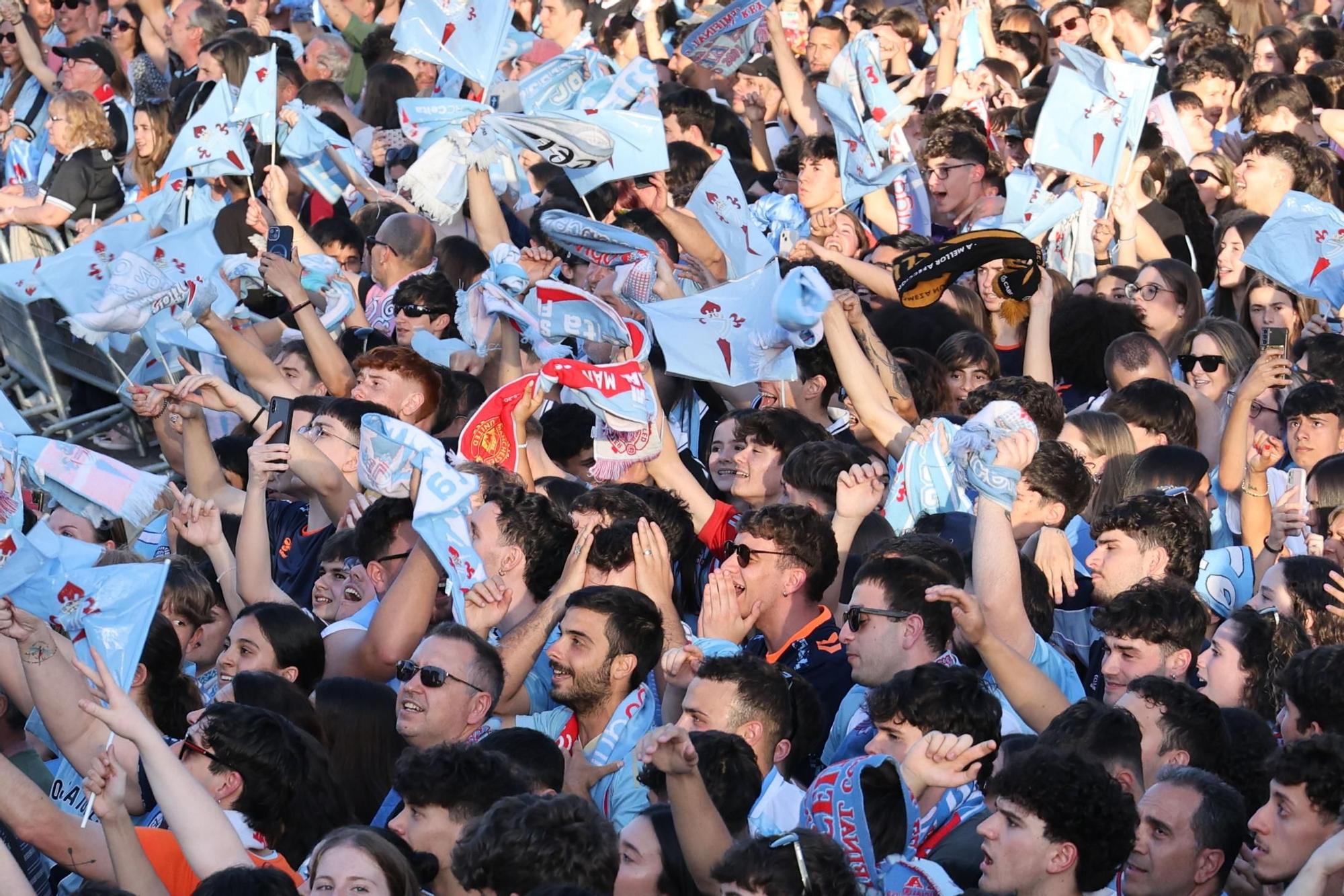 El Celta celebra por todo lo alto su llegada a Europa