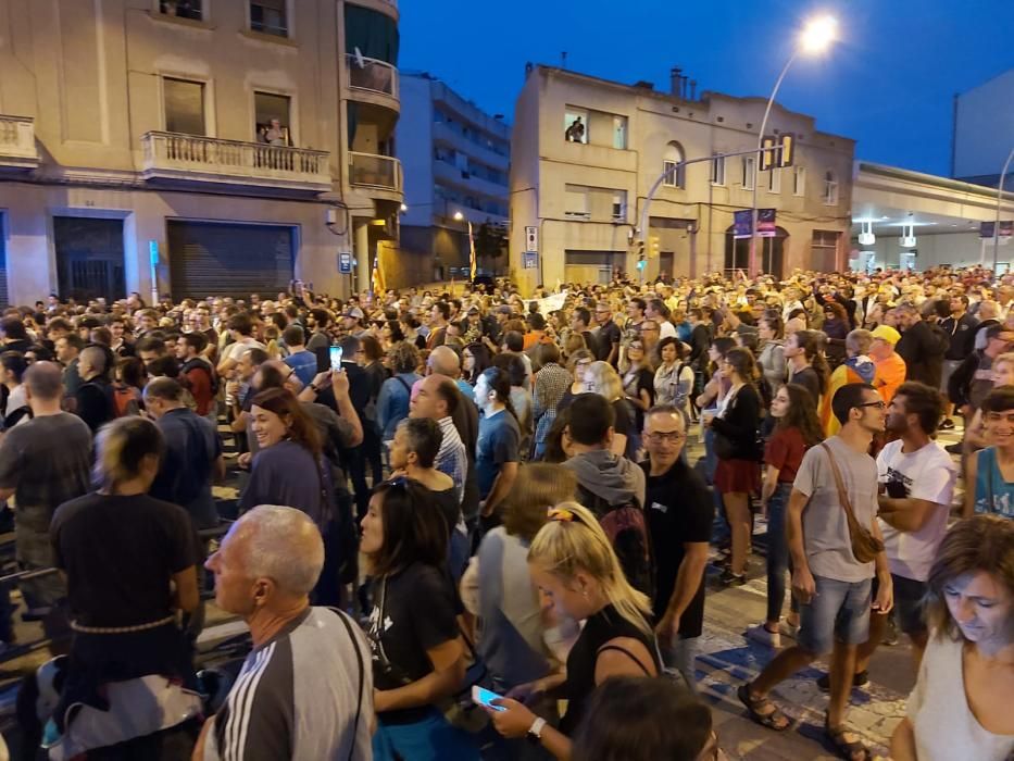 Protesta a Manresa contra la detenció de nou independentistes